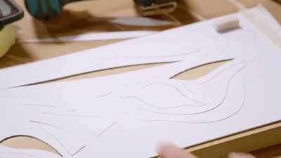 I've printed my design, and then,
I cut out all the little bits - Handmade: Britain's Best Woodworker