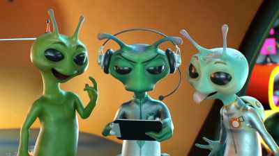 [Ixbee babbling yearningly] - Alien TV
