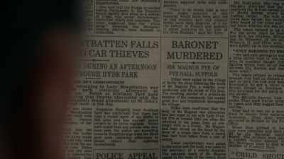 (James) "Baronet murdered." - Magpie Murders