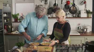 [James] With the egg
successfully not scrambled, - James May: Oh Cook!