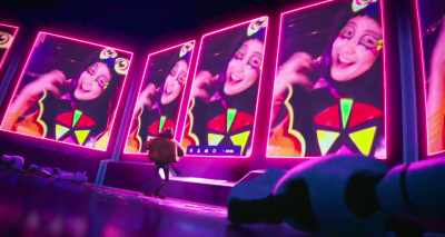 -[Japanese pop song playing]
-[yells] - The Mitchells vs the Machines