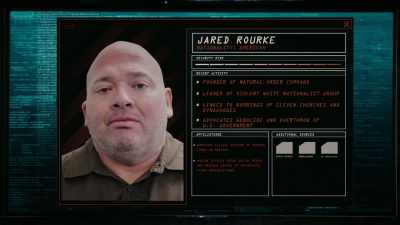 Jared Rourke,
founder of Aryan Freedom Force, - The Blacklist: Redemption