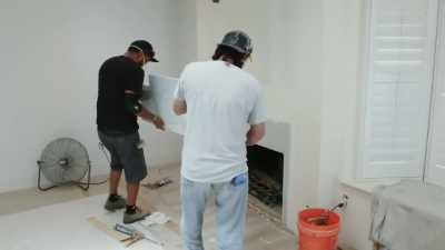 [Jasmine] Our marble surround
for the fireplace - Help! I Wrecked My House