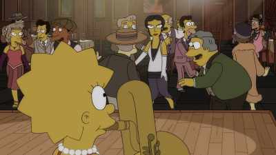 [♪ jazz music continues] - The Simpsons: The Past and the Furious