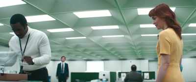 [jazz music playing] - Severance