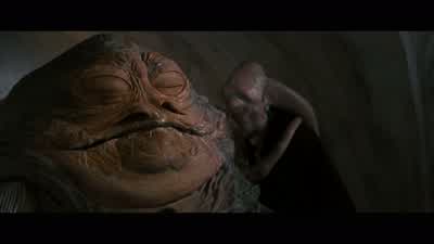 At last Master Luke's come to rescue meMasterI must be allowed to speakYou will bring captain solo and the wookiee to meNevertheless I'm taking captain solo and his friendsYou can either profit by this or be destroyedIt's your choice but I warn you not to - Star Wars: Episode VI   Return of the Jedi