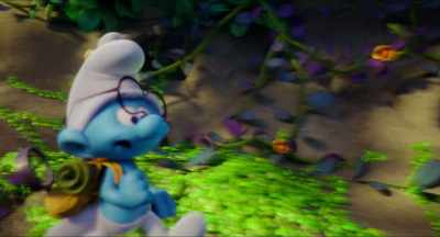 JEFFORDS: This scene, too, the whole egg
falling into Clumsy's hands, - Smurfs: The Lost Village