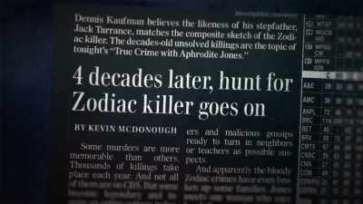 Jennings: The fact that we're
still here talking about him - Myth of the Zodiac Killer