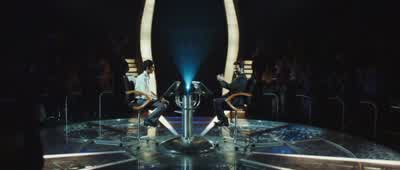 Jib move out. - Slumdog Millionaire