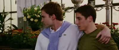 Jim he's not doing it to be niceHe's doing it to bone CadenceLook maybe we should give him a chanceYou know I thinkthat underneath all the fucks and shits and blow me'sthere's a very sensitive personwho is just thirsty for acceptanceThat's what I thinkOh - American Wedding