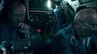 Jim's exploration
of the bow section - Titanic: 20 Years Later with James Cameron
