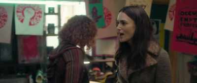 Jo went to art college.
She's very creative. - Misbehaviour