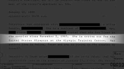 [Joe]  This girl
 is an Olympic athlete. - Homicide Hunter: Devil in the Mountains