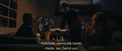 - Joe's gonna read them.
- Oh, Halston, please don't make me. - Halston