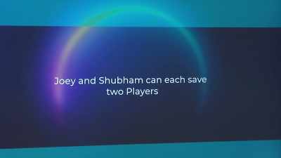 "Joey and Shubby can each
save two players"? - The Circle