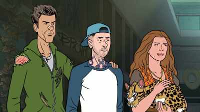 JOHN: And, Daisy,
your breakfast smoothie - Dicktown