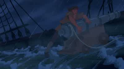 John! Get down here! The cannons are breaking loose! - Pocahontas