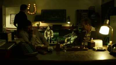- John was reading comics
at the bar. - Dirty John