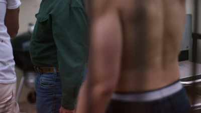 Johnny then comes back
and there's an altercation
with Dan's painter. - Death by Fame