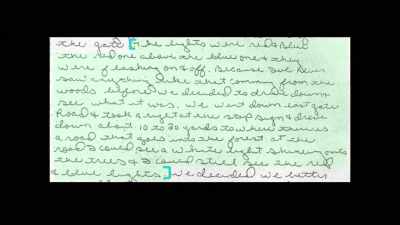 John's handwritten
statement says quote, - Truth Hunter