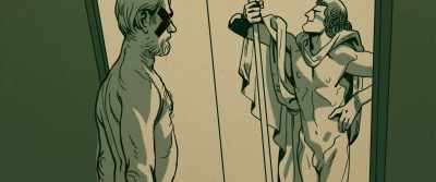 JONATHAN:
In the mirror, he saw a handsome man. - Foxtrot