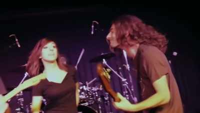 JONATHAN: So I played bass in
Christina's band, - Death by Fame