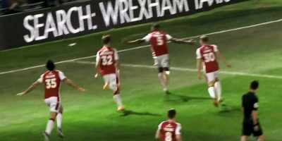 Jones making it three
for Wrexham. - Welcome to Wrexham