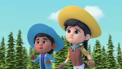 Jon's trying to fly the delivery
to Dinorado himself! - Dino Ranch