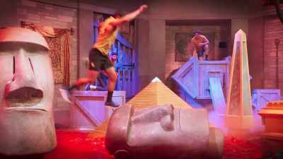 Jordan had a Good Friday
on the Easter Island heads, - Floor Is Lava