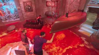 Jordan,
one canoe away from the exit - Floor Is Lava