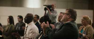 [journalists applaud] - Left Behind: Rise of the Antichrist