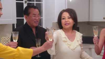 JUDY: Better life.
A toast to Mom and Dad, - House of Ho