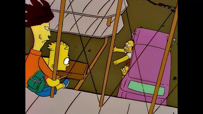 Jump, boy! I got ya! - The Simpsons