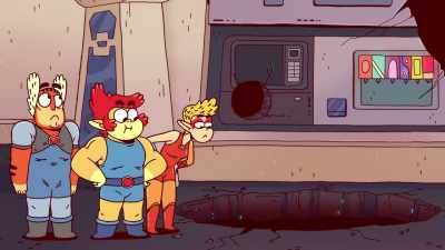 -[jump pad rips]
-[both yelling] - ThunderCats Roar