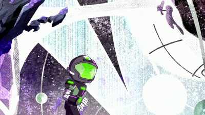 Jumping through a rift
in the Null Void - Ben 10 vs  the Universe: The Movie