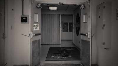 [June] We pulled up to crew quarters.
We all stepped into the lobby, - Challenger: The Final Flight