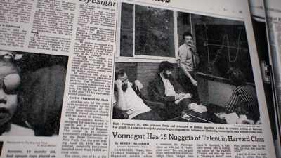 Just because
a junior in high school - Kurt Vonnegut: Unstuck in Time