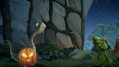 ♪ Just darkness and monsters
to get lost and wander ♪ - Gigantosaurus