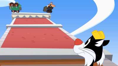 Just don't look down,
just don't look down. - Bugs Bunny Builders