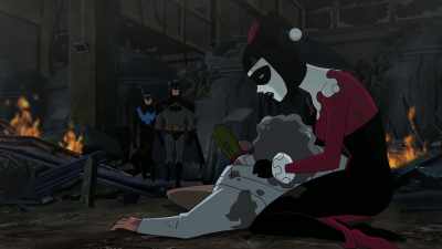 Just hang in there, Doc. Look, here's Batman. - Batman and Harley Quinn