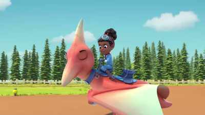 Just hold Wilbur's reins tight, - Dino Ranch