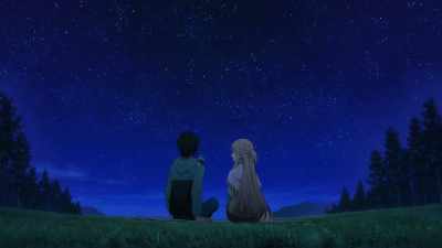 Just kidding. I remember.
That you said you'd give me a present. - Sword Art Online: The Movie – Ordinal Scale