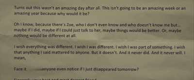 ♪ Just to know
we're somehow not alone ♪ - Dear Evan Hansen