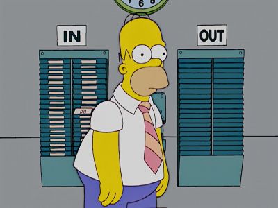 Just made it! - The Simpsons