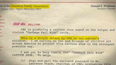 Just because of a public protest - 30 Years of Garbage: The Garbage Pail Kids Story