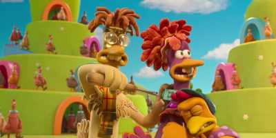 -Just one more bit of jiggerypokery, and…
-[straining] - Chicken Run: Dawn of the Nugget