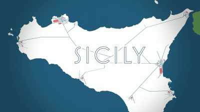 Just outside the
capital, Palermo, - Stanley Tucci: Searching for Italy