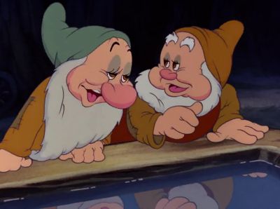 Just pull up your sleeves and get 'em in place - Snow White and the Seven Dwarfs