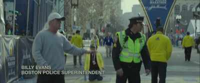 Just smile in front of all the VIPs - Patriots Day