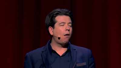 Just take it off in one go." She said, - Michael McIntyre: Showman